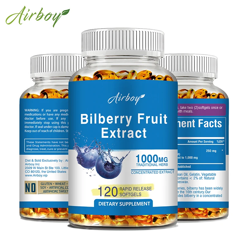 

Bilberry Fruit Extract - Support Eye Health, Promote Healthy Vision, Relieve Eye Fatigue, Improve Vitality, Anti-oxidation