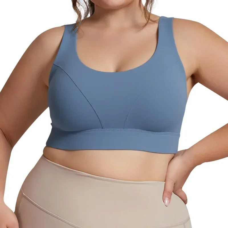 Women Yoga Bras Queen Size Fitness Sport Bra High Strength Top Comprehensive Training Gym Yoga Underwear with Chest Pad