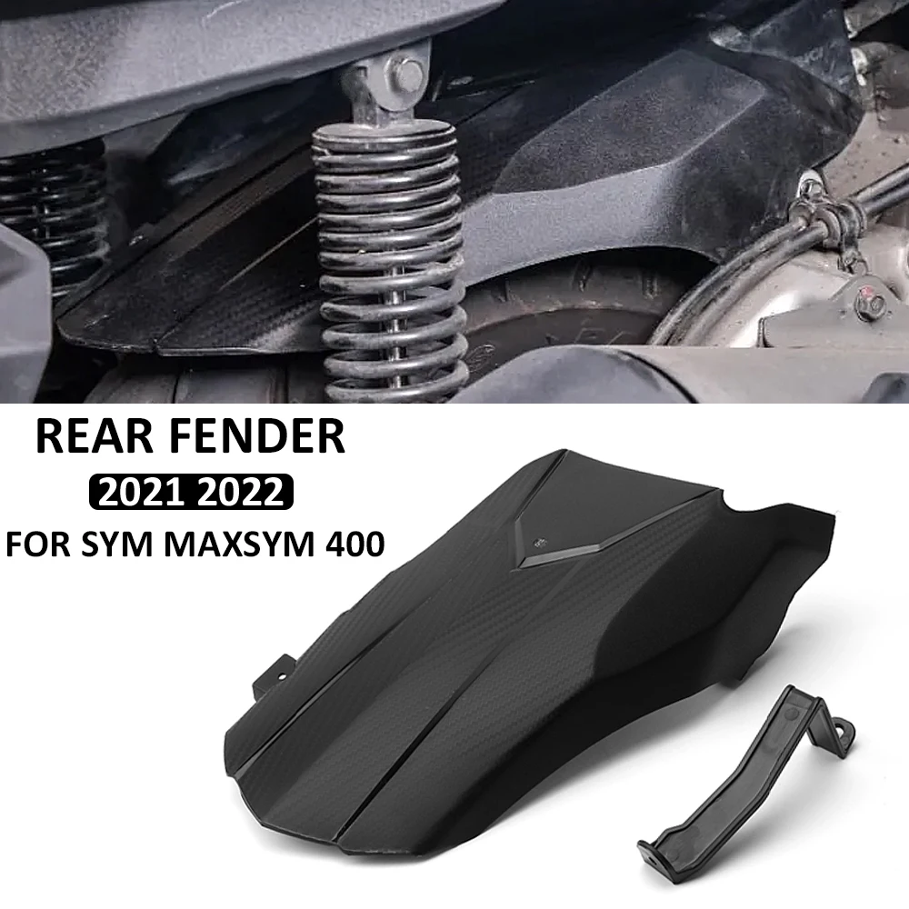 Motorcycle Accessories Fenders Carbon Fiber Tire Wheel Lengthen Mudguard For SYM MAXSYM 400 Maxsym 400 Maxsym400 Motorbike Parts