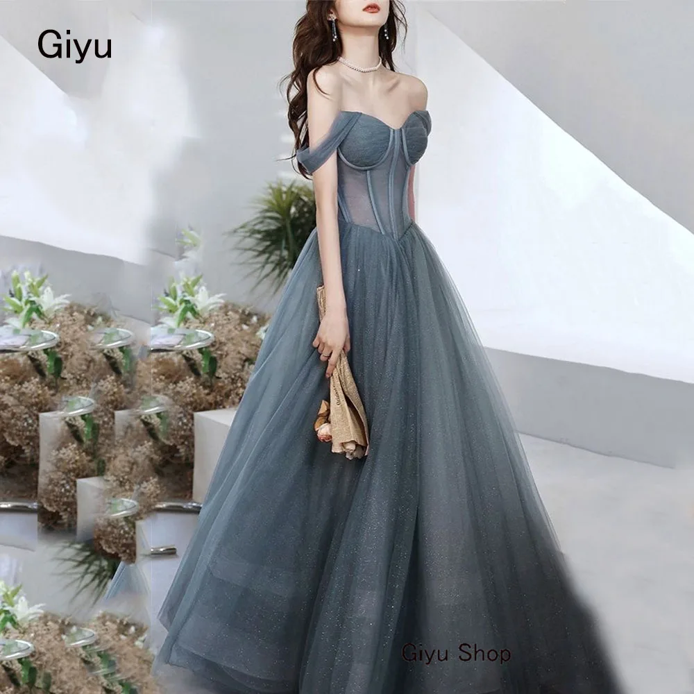 

Giyu Fairy Shining Korea Wedding Dress Photoshoot Sweetheart Collar Draped Floor-length Evening Dress Bridal Gown