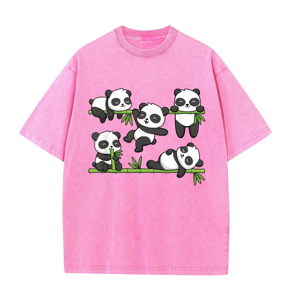 Kawaii Panda Bear Lover Men Women Kids T-Shirt Men's T Shirts Sale 100 Cotton Print Short Graphic Tee Sleeve Humor Shirt Funny