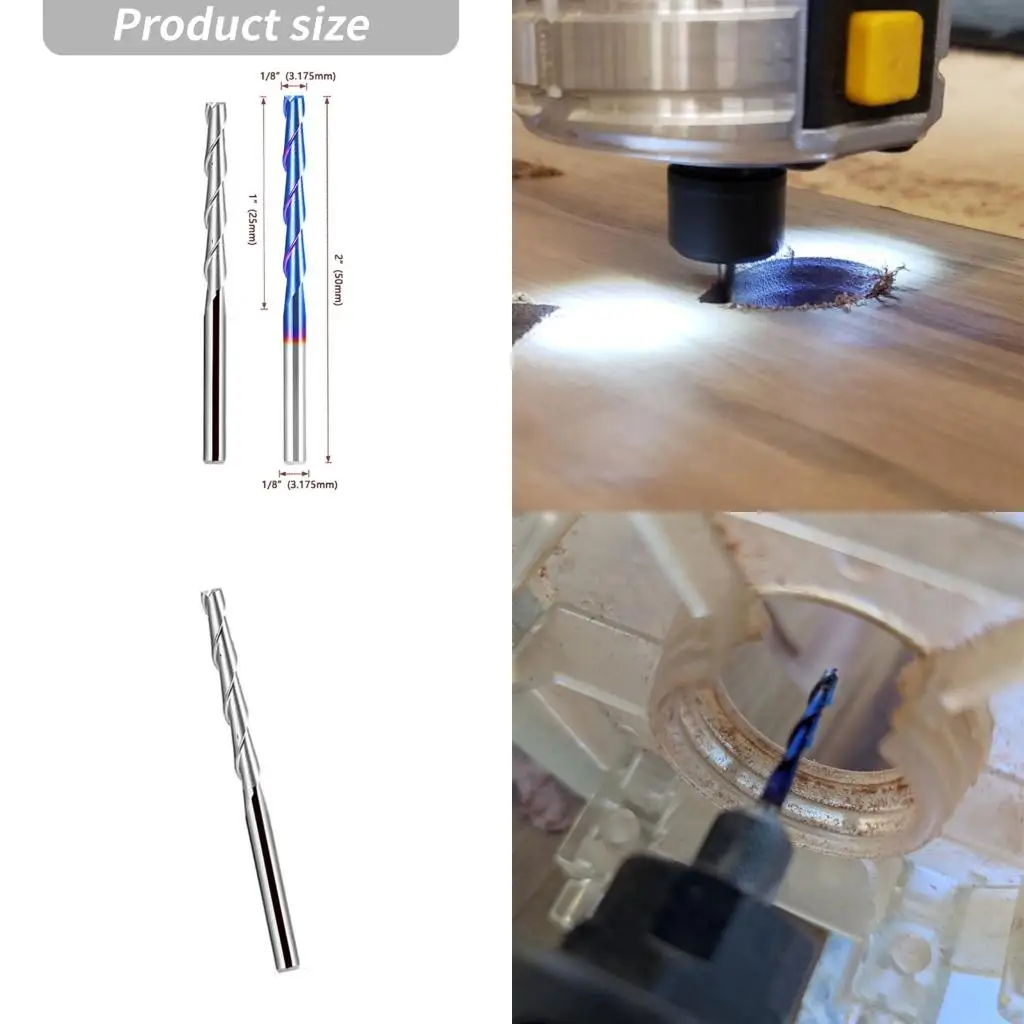 

1/8Inch Up Cut Helical Router Bit Milling Cutter For Wood Plastic Acrylic Engraving high quality