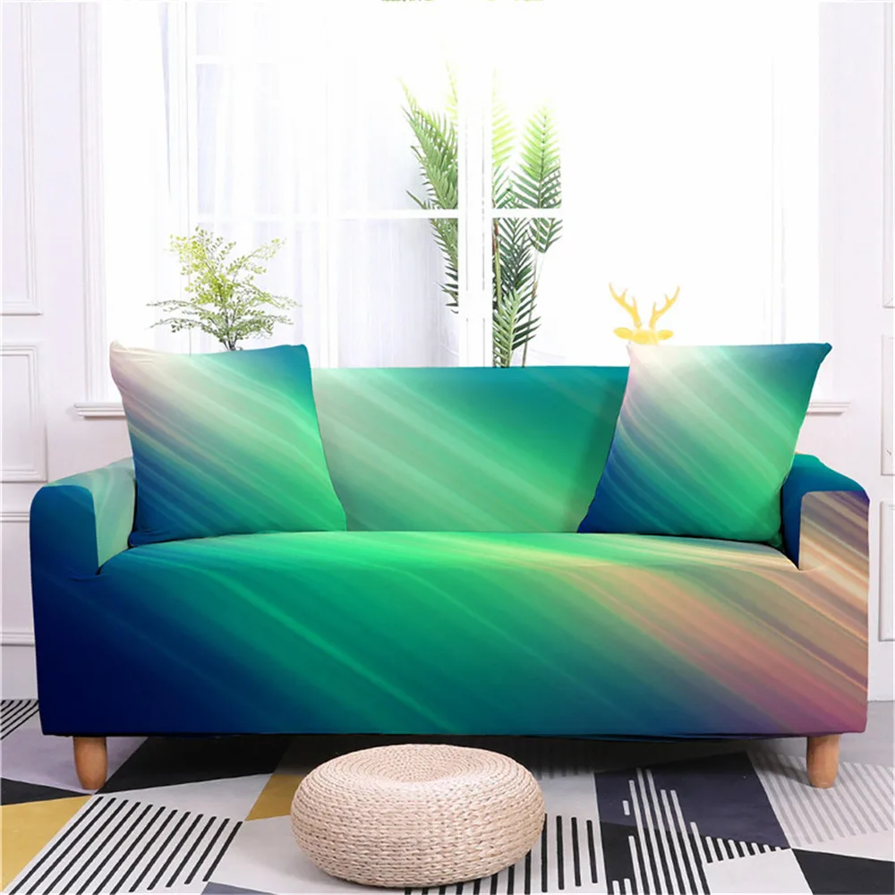 Couch cover spring and summer Fashion Gradient Color Sofa Cover All-inclusive Bedroom Living Room Decor Multi-seater Fundas Sofa