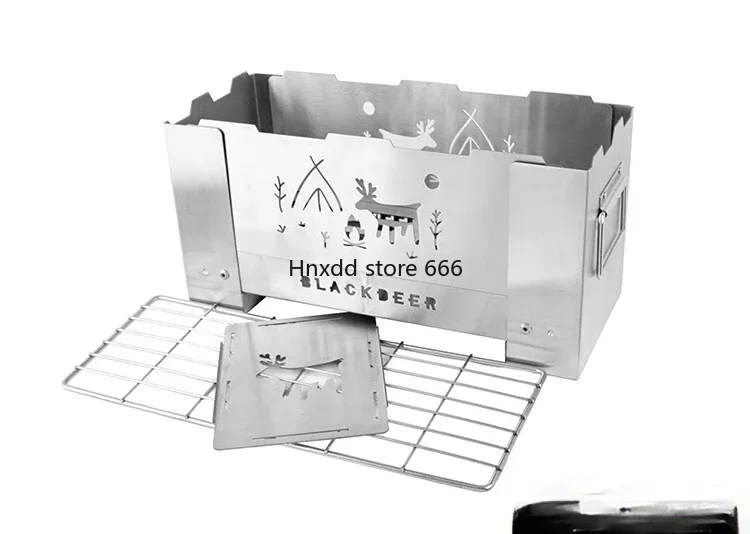 tinder folding wood stove lightweight and compact portable outdoor heating enclosure stove tea barbecue stove