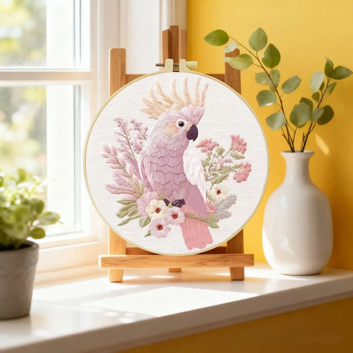 1 Stück 20X20CM/15X15CM 7,87/6,3 Zoll Vogel-Stickerei-Starter-Kit DIY-Kit DIY-Stickerei-Set Handarbeiten Heimdekoration Malerei – Detail 1