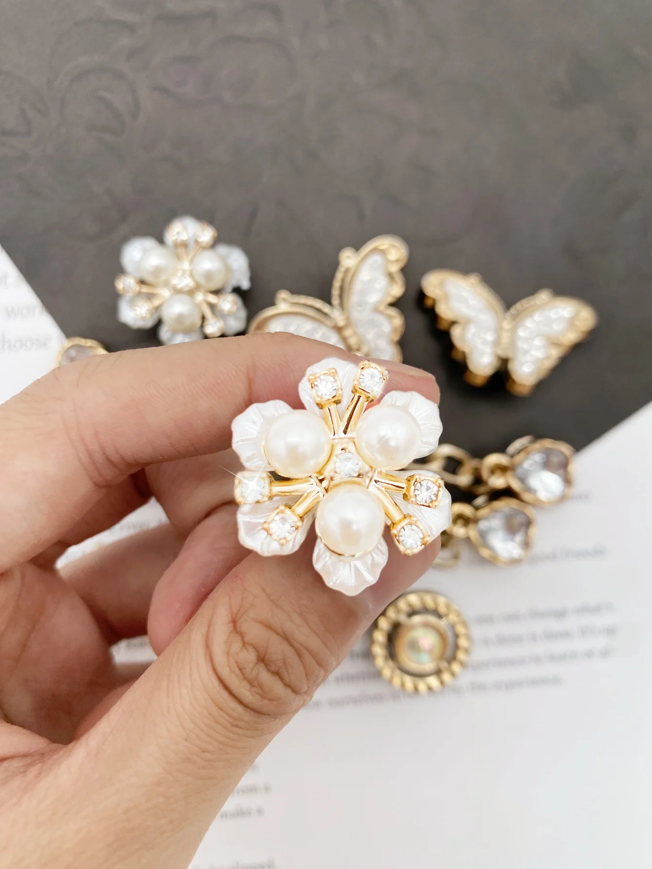 10 diy corrente dourada, decorações de fivela de sapato de flor, borboleta e arco, acessórios de clipe de sapato multifuncional para sanda feminino