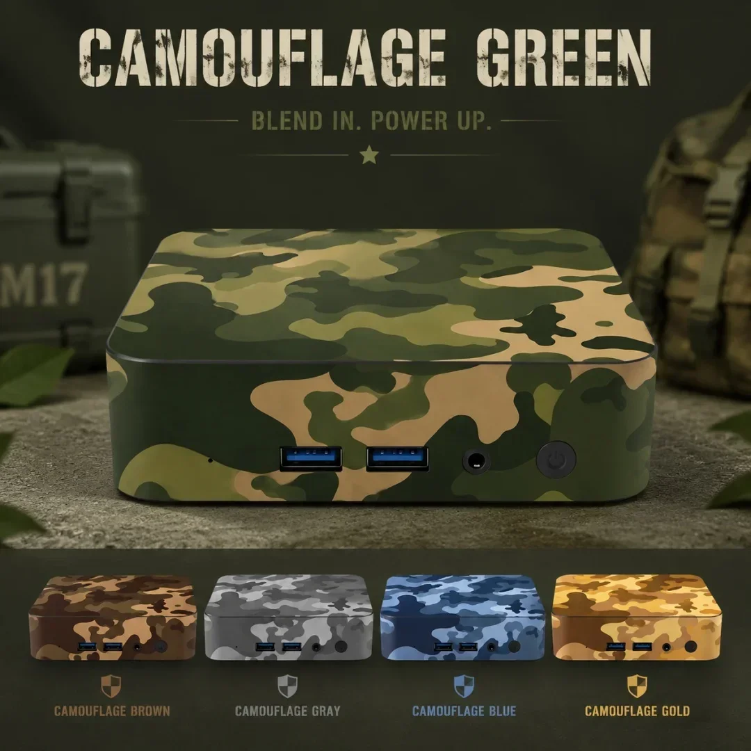 Colorful Camouflage Intel I9-10980HK Mini PC 16GB+2TB Speed Storage Dual HDMI 4K Output Gigabit Windows 11 Compact Design