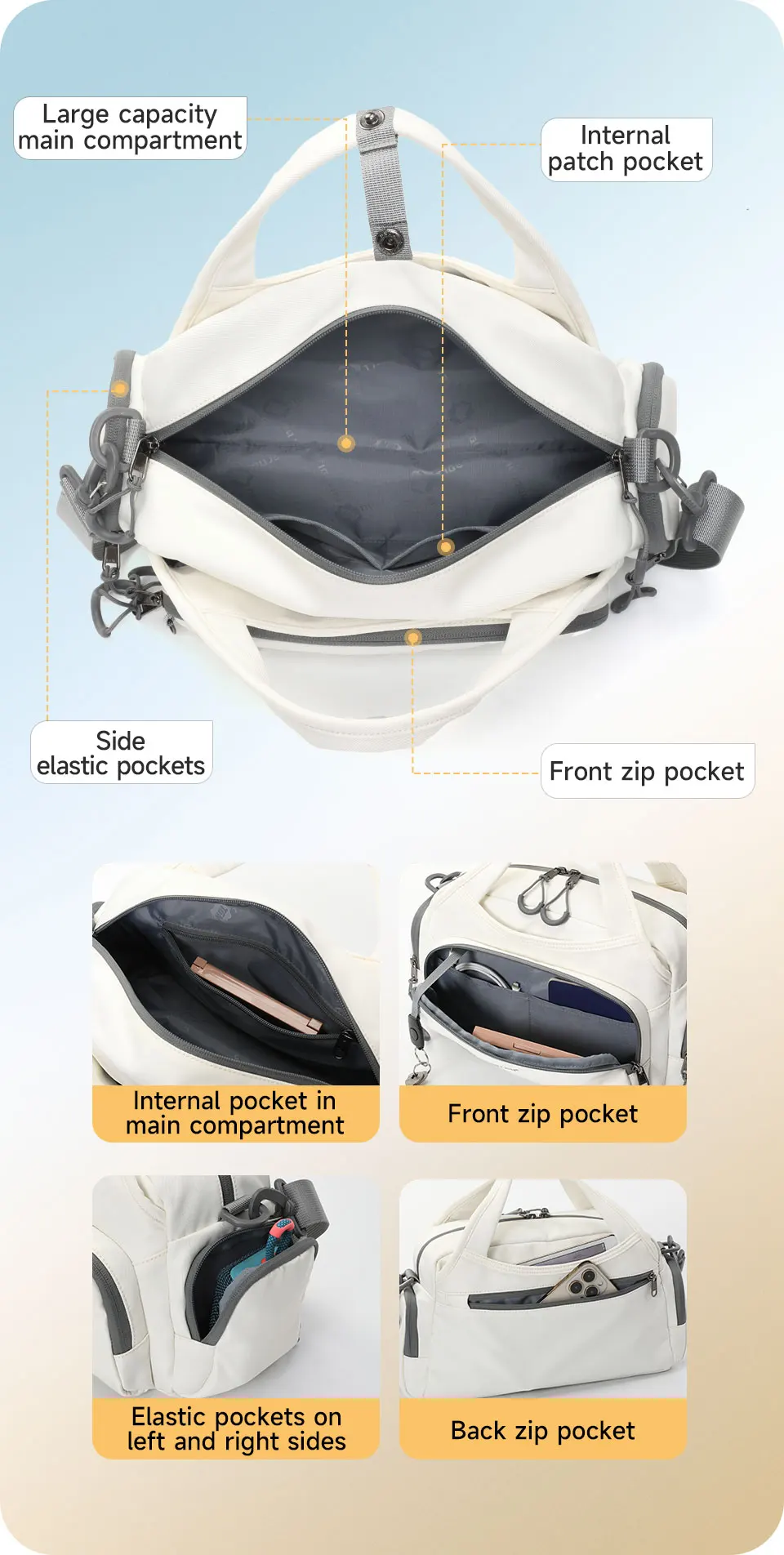 Tigernu Frauen Casual Sport Handtasche Weibliche Outdoor Schulter Tasche Täglichen Pendeln Spritzwassergeschützt Große Kapazität Für 11 zoll Tablet – Detail 5