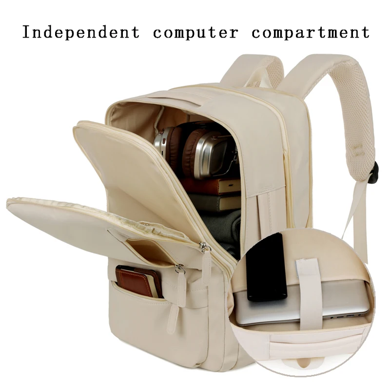 حقيبة ظهر للسفر والعمل قابلة للتوسيع، وحقيبة ظهر ذات سعة كبيرة، وحقيبة ظهر للكمبيوتر المحمول، وحقيبة ظهر لطلاب الجامعات #6