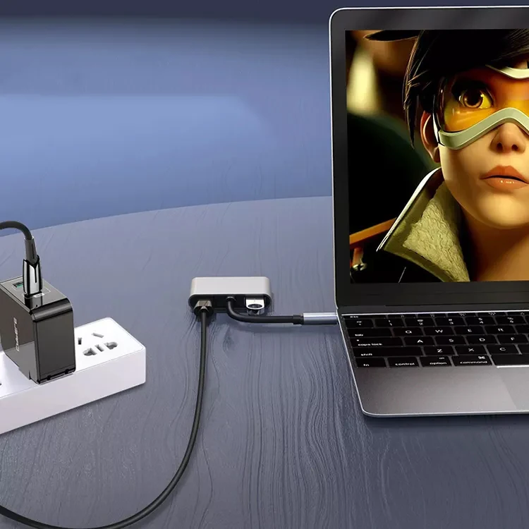 Type C to HD MI Docking Station USB 3.0 Expansion Dock 4 in 1 Port Replicator