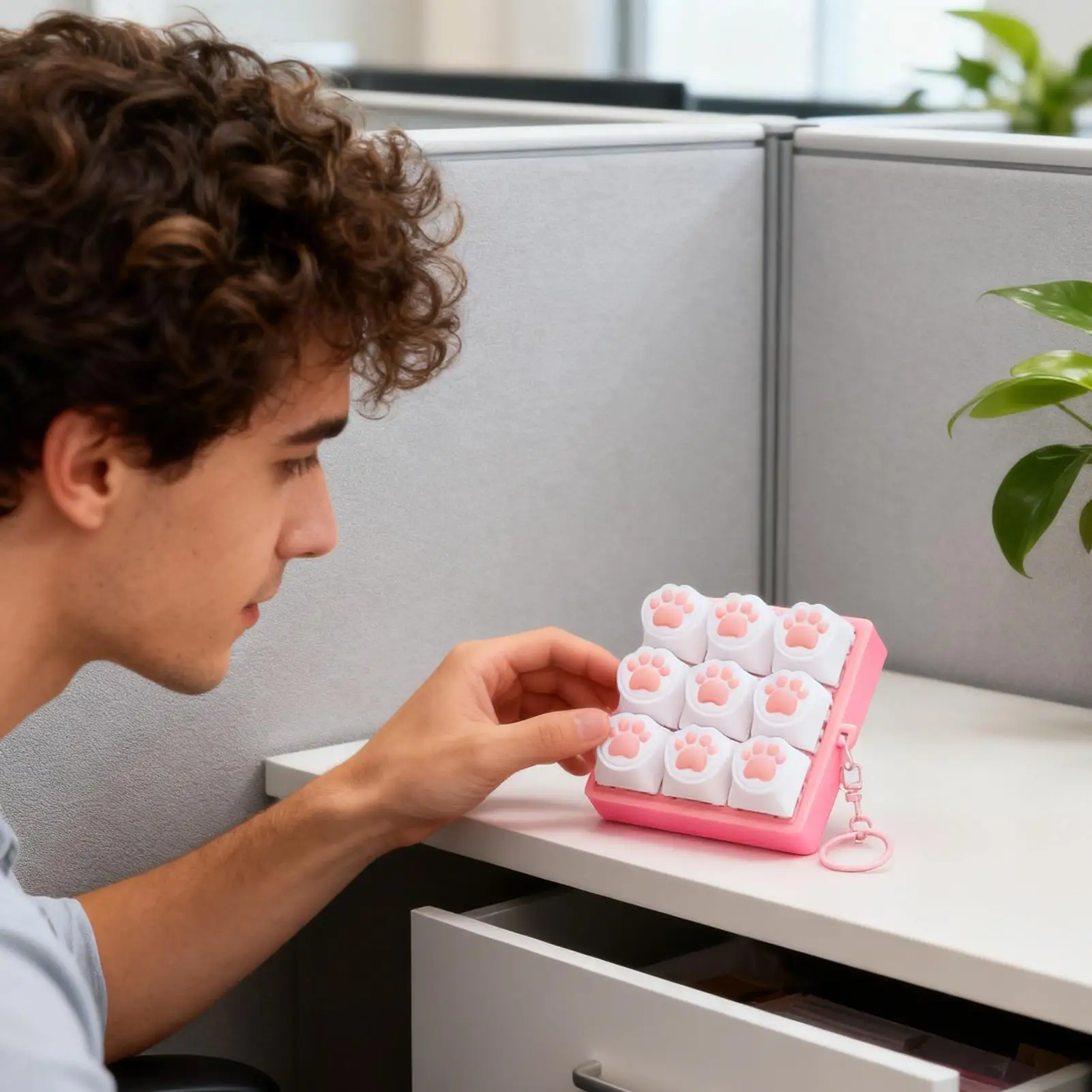 Клавиатура, игрушка-непоседа, 9-клавишная звуковая сенсорная игрушка-кликер, брелок для ключей с клавиатурой для детей и взрослых, школьный дорожный стол