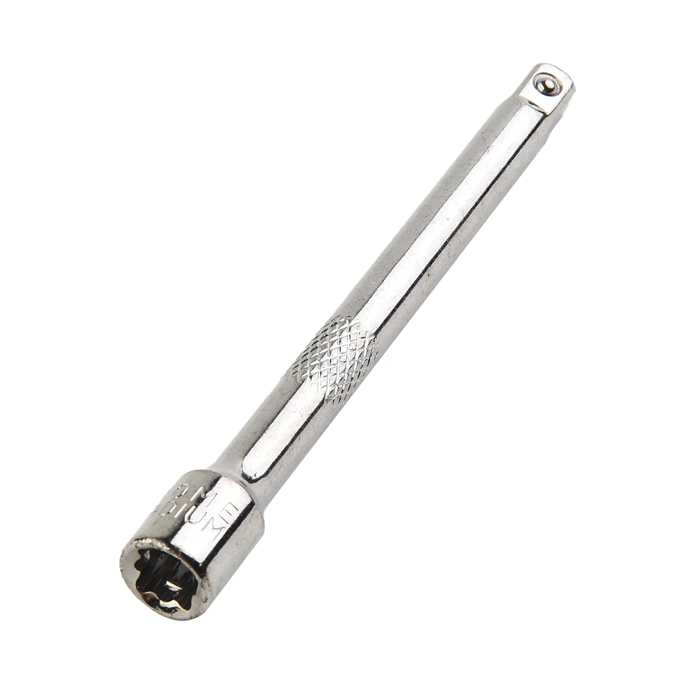 Sleeve Wrench Extender Bar Silver Sliding Rod Small Square Rod Wrench 1/4 Inch 1Pc Chromed Steel Ratchet Socket