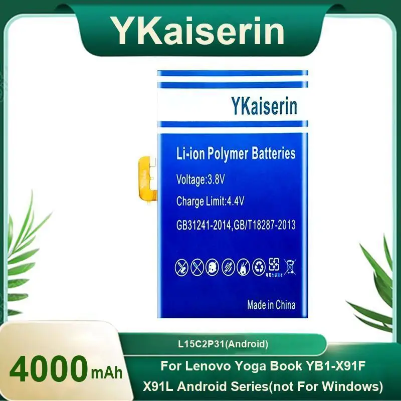 

Tablet Battery L15C2P31 Android 4000Mah For Lenovo Yoga Book YB1-X91F X91L X91X YB1-X90F Series Not Windows