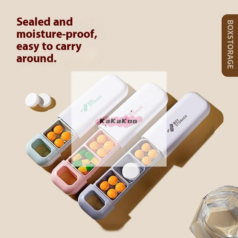

Portable Pill Box Tablet Pillbox Dispenser Medicine Boxes 3 Grids Dispensing Storage Kit Organizer Health Care Container