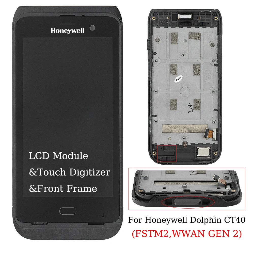 LCD with Touch with Front Cover for Honeywell CT40( FSTM2 WWAN GEN 2 )