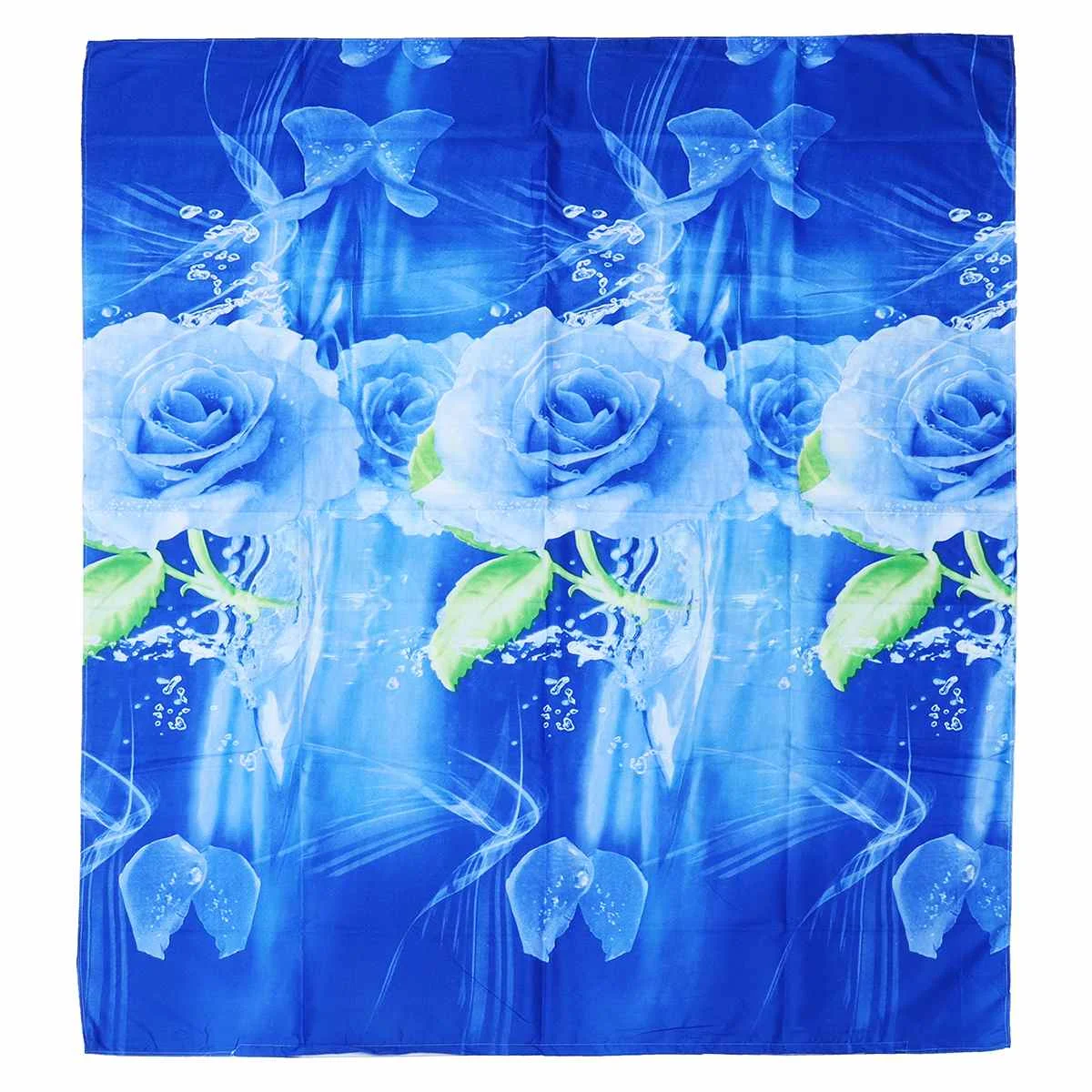 

220x240cm 3Pcs/set 3D Luxury Blue Rose Printed Bedding Set Pillowcase Duvet Quilt Cover Set King Size