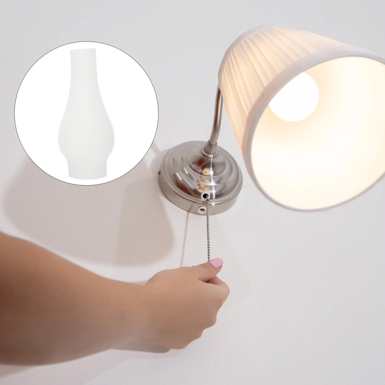 

1 шт., абажур из матового стекла, настенный светильник, аксессуар, прочный чехол для лампы в стиле ретро, декоративный домашний абажур