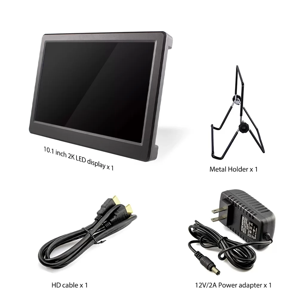 Imagem -06 - Elecrow 10.1 Polegada 2k Ips 2560x1600 Monitor Portátil hd Ips Display Alto-falante Embutido para Raspberry pi Ps4 Xbox Windows