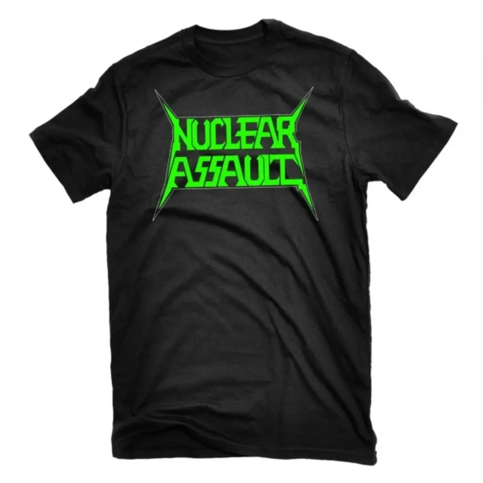 NUCLEAR ASSAULT cd cvr GREEN LOGO Official SHIRT 2X New game over survive handle