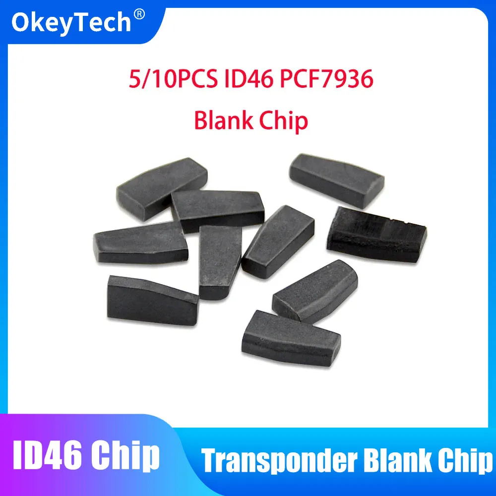 OkeyTech  5pcs 10pcs ID46 PCF7936 Transponder Blank Chip Car Key Ceramics Carbon Chip For Hyundai/Renault/Mitsubishi/BMW/Peugeot