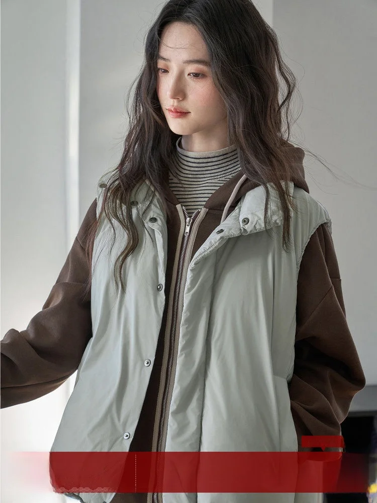 

MoZaic Loose Thiened Svel Durable Polyester Fiber Women's Jaet Outerwear Commute Sle Pure Color Button Closure
