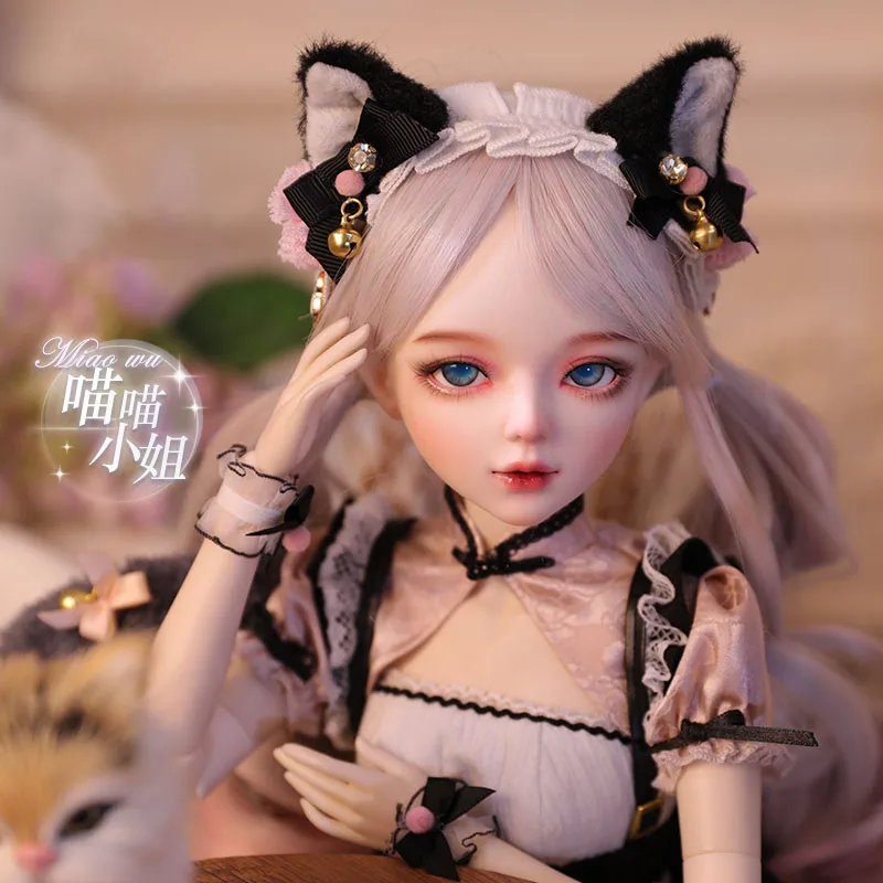 1/3 BJD Doll Cat costume Designer makeup baby face Good body mass Female Joints Movable body doll DIY make up 60cm toy gifi