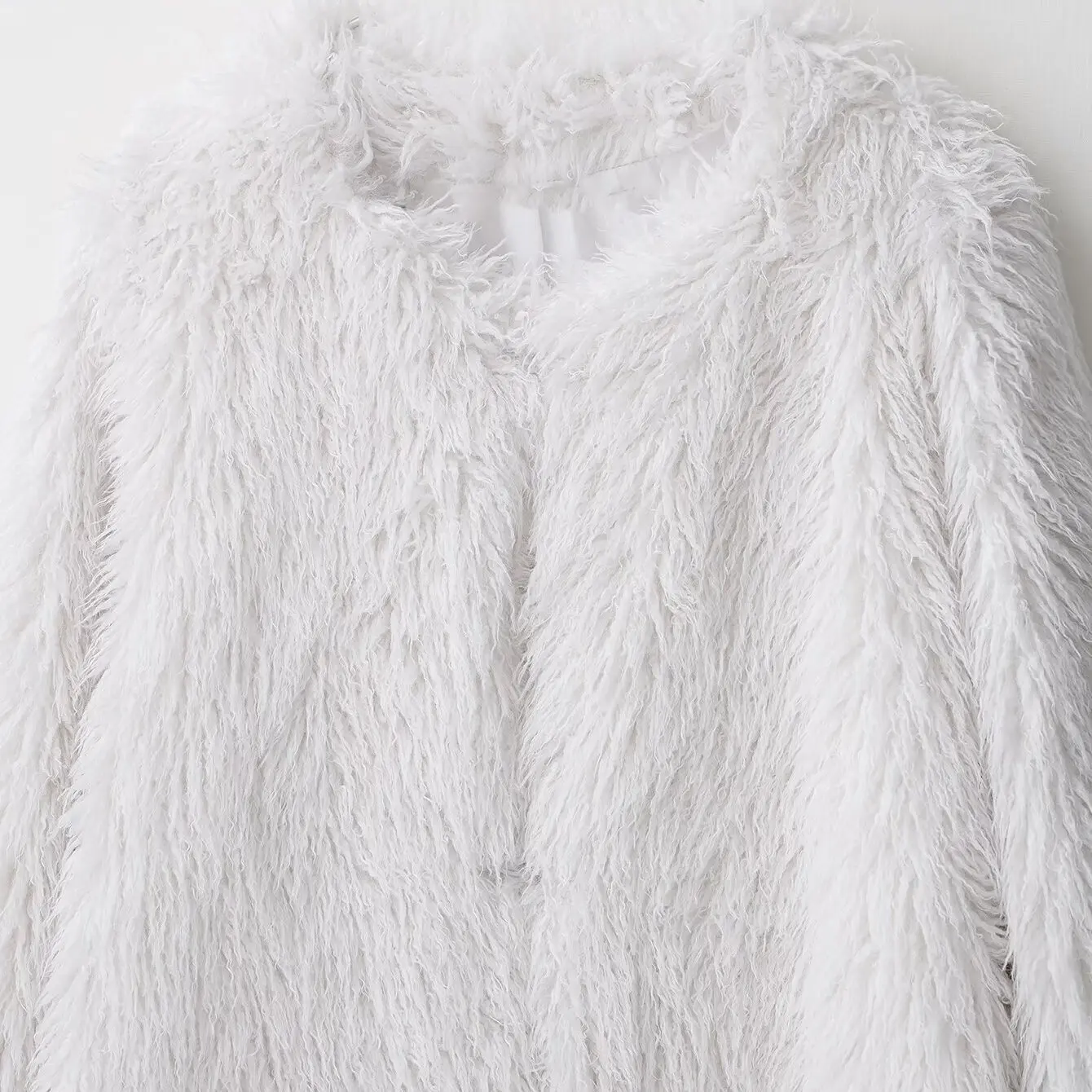 JNLEAOG Women's Long Comfortable round Neck Leather Fur Integrated Coat Autumn New Style Fashionable Elegant Lady's Coat