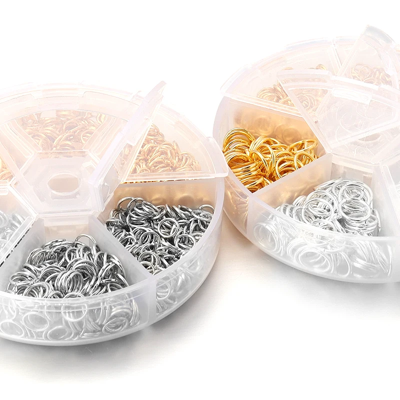 450-1450 teile/schachtel Schmuck Machen Kits Karabinerverschluss Open Jump Ringe End Crimps Perlen Box Sets Handarbeit Armband Halskette erkenntnisse – Detail 12