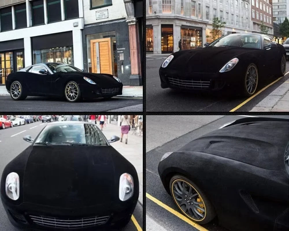 Schwarzer Samt Vinyl Car Wrap – Console Skin Wrap Bewertung und Preis
