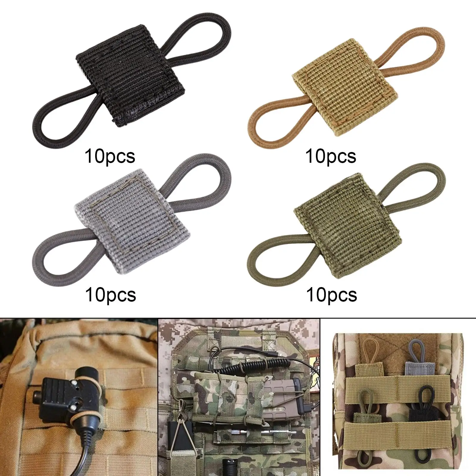 10x лямка Molle, пряжка, фиксатор для трубы антенны PTT, прочный