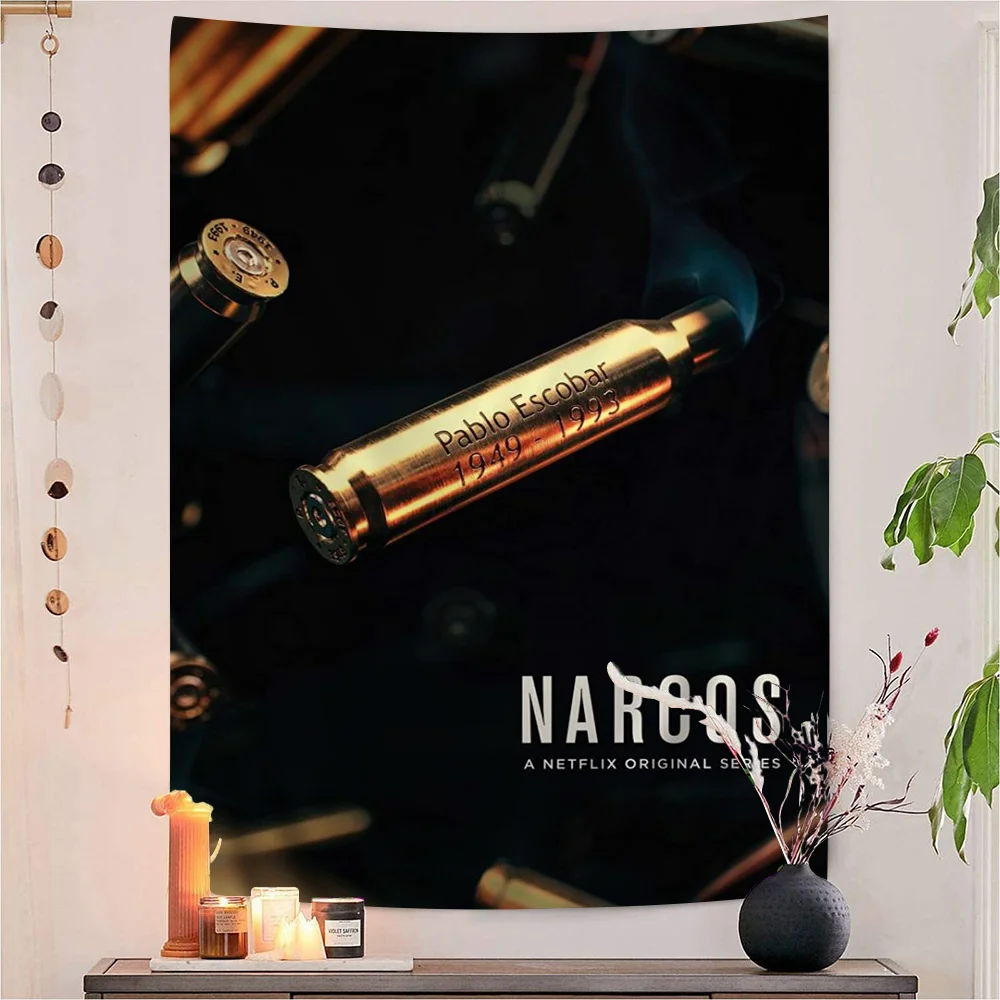 N-narcos TV Series P-pablo Tapestry Art Printing Japanese Wall Tapestry Anime Wall Hanging Home Decor