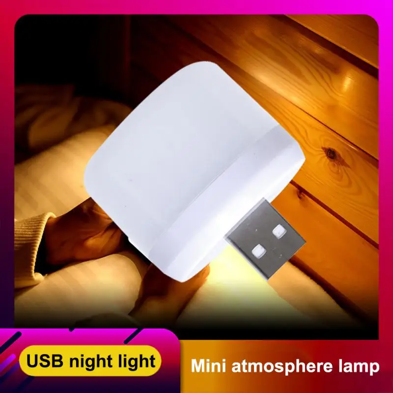 5V 3W Mini USB Night Light Super Bright Eye Protection Book Light Computer Mobile Power Charging USB Portable LED Night Light