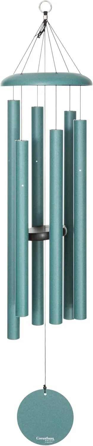 Bells by Wind River - 44 inch Patina Green Wind Chime for Patio, Backyard, Garden, and Outdoor Decor (Aluminum Chime)