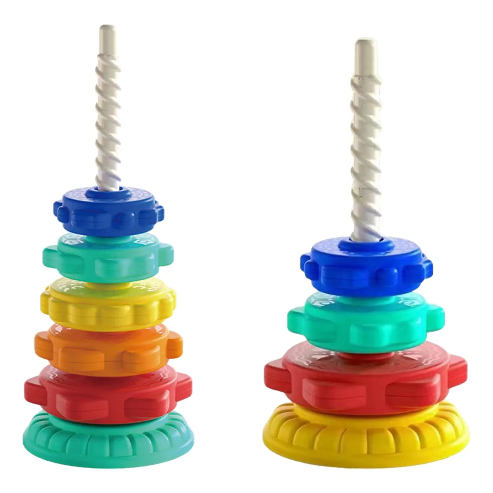 Rainbow Tower Toy Gifts Rainbow Rotating Wheel Toy for Kid Children Toddlers