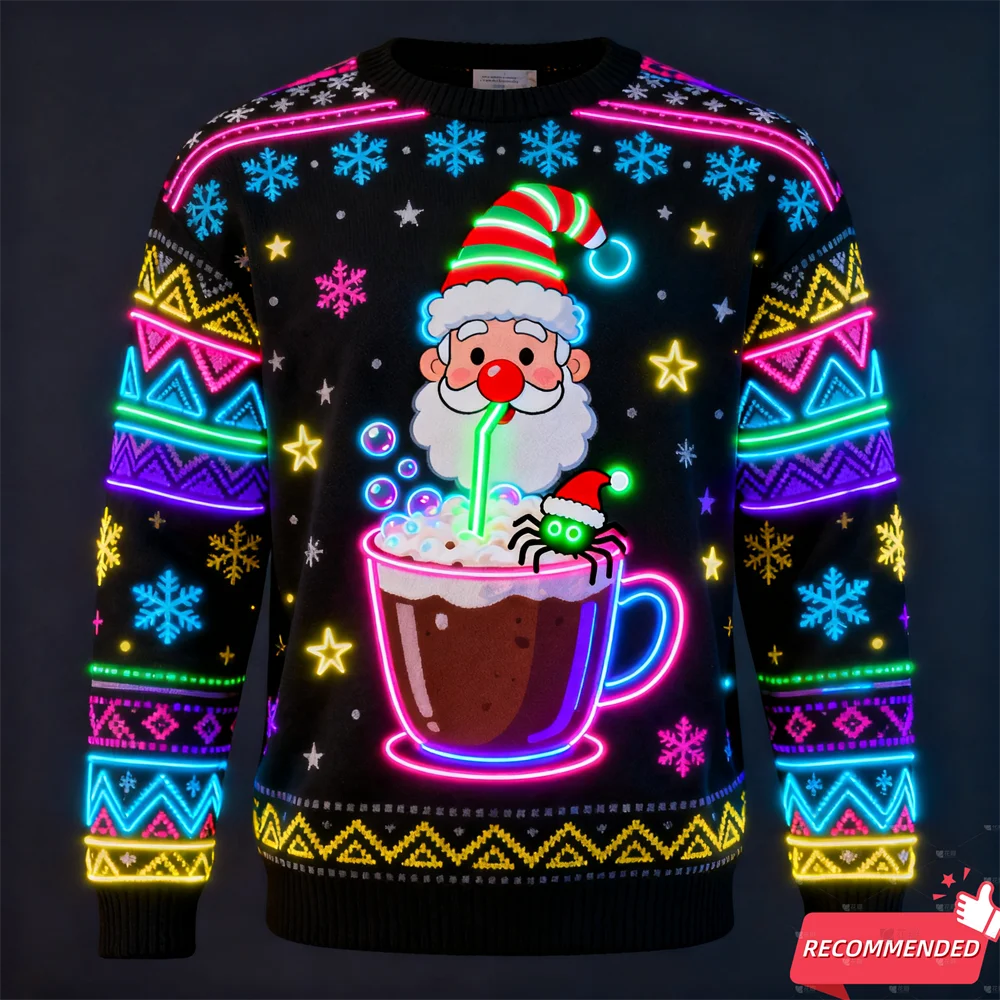 وهمية نينو سانتا يسوع ثلاثية الأبعاد مطبوعة القبيح عيد الميلاد سترة مضحك الحيوان الفيل الجرافيك بلوزات للجنسين فرحان البلوفرات #6