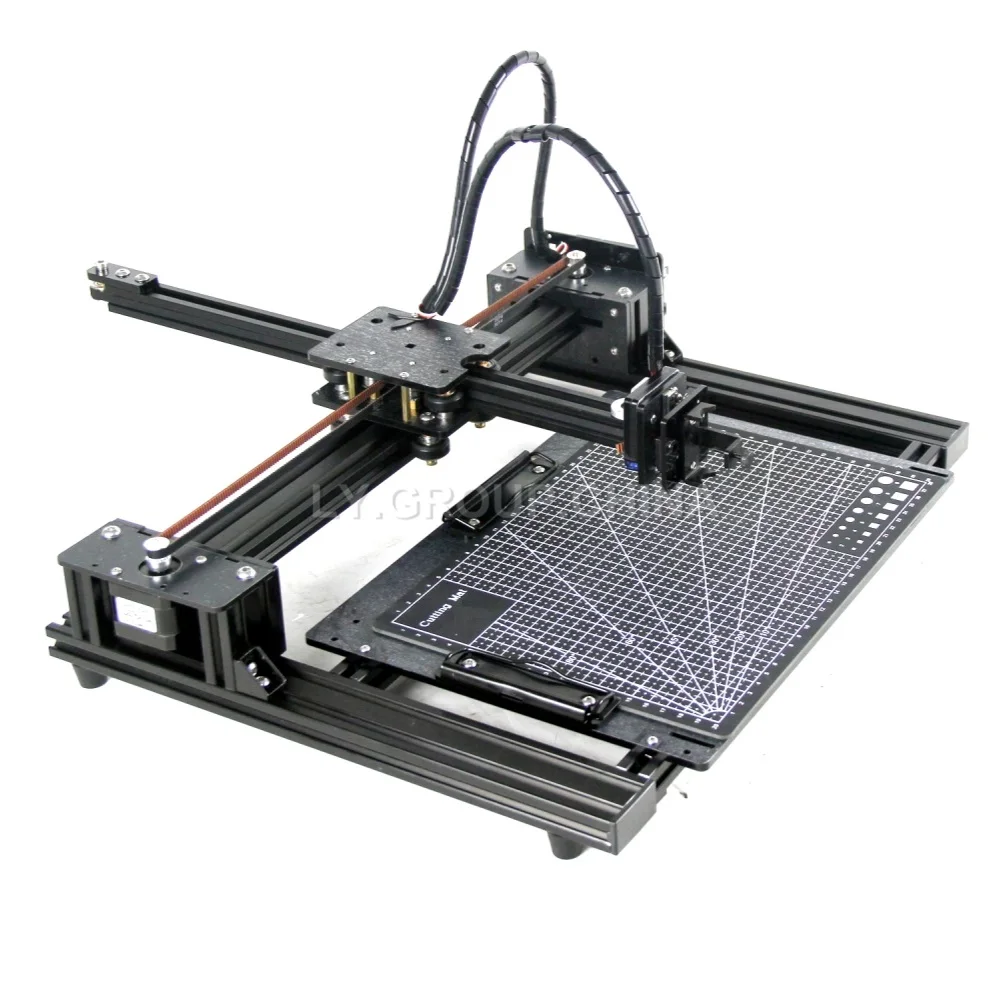 เครื่องช่วยเขียนปากกาแบบหุ่นยนต์กากบาทชนิดเลเซอร์ล้อสายพานตัวอักษร XY-plotter สำหรับเขียนร่างการสนับสนุนเมนบอร์ด