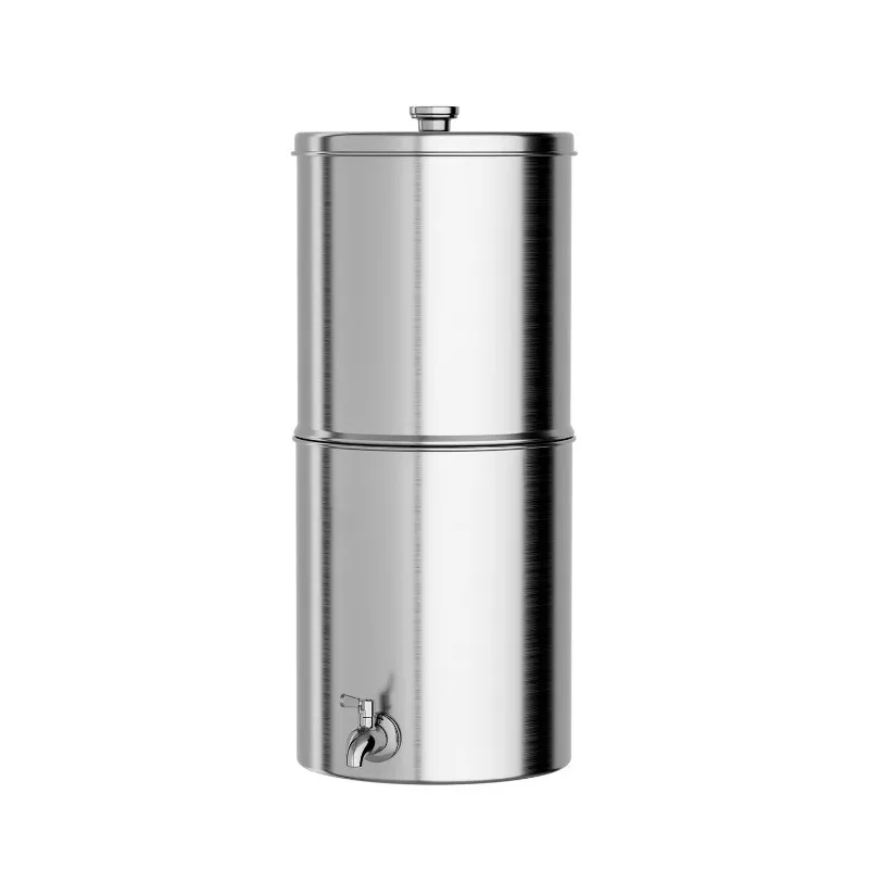 Stainless Steel Manual Gravity Water Filter Portable Household Water Purifier Easy Operation Outdoor Emergency Clean Drinking