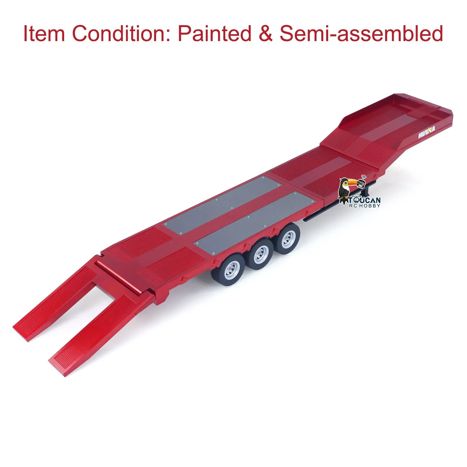 1502 Nieuwe Huina RC Trailer 1/18 3 Axle Plastic Oplegger Flatbed voor 1:18 770 s RC Tractor Truck Afstandsbediening Voertuig Model