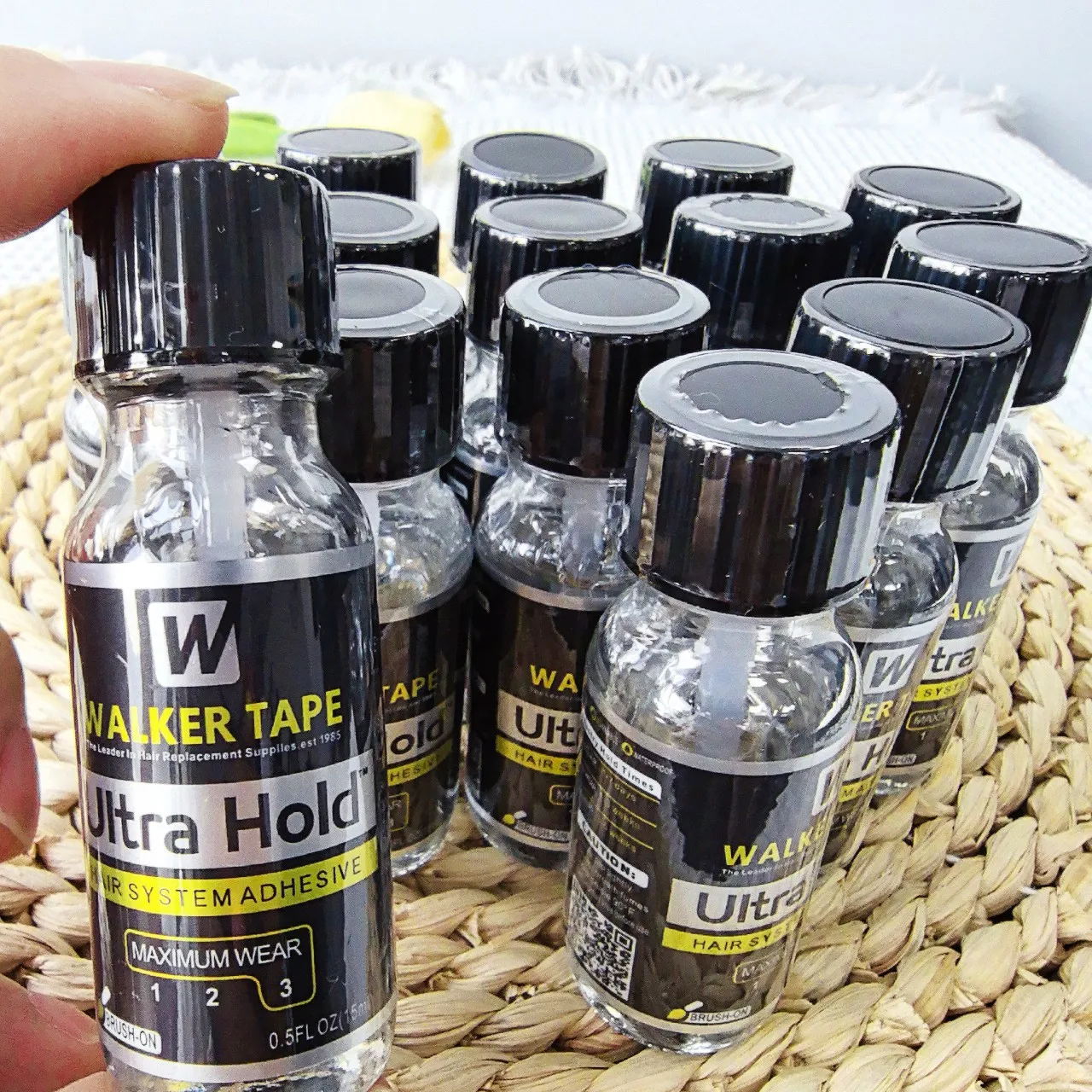 3.4/1.4/0.5 FL OZ Ultra Hold نظام الشعر لاصق ماكسيمون ارتداء 3 شريط ووكر الزعيم في مستلزمات استبدال الشعر.est 1985