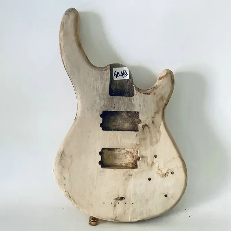

AB483 Special Sales Electric Bass Body in Solid Basswood with Damages and Dirty DIY Guitar Parts for Replacement