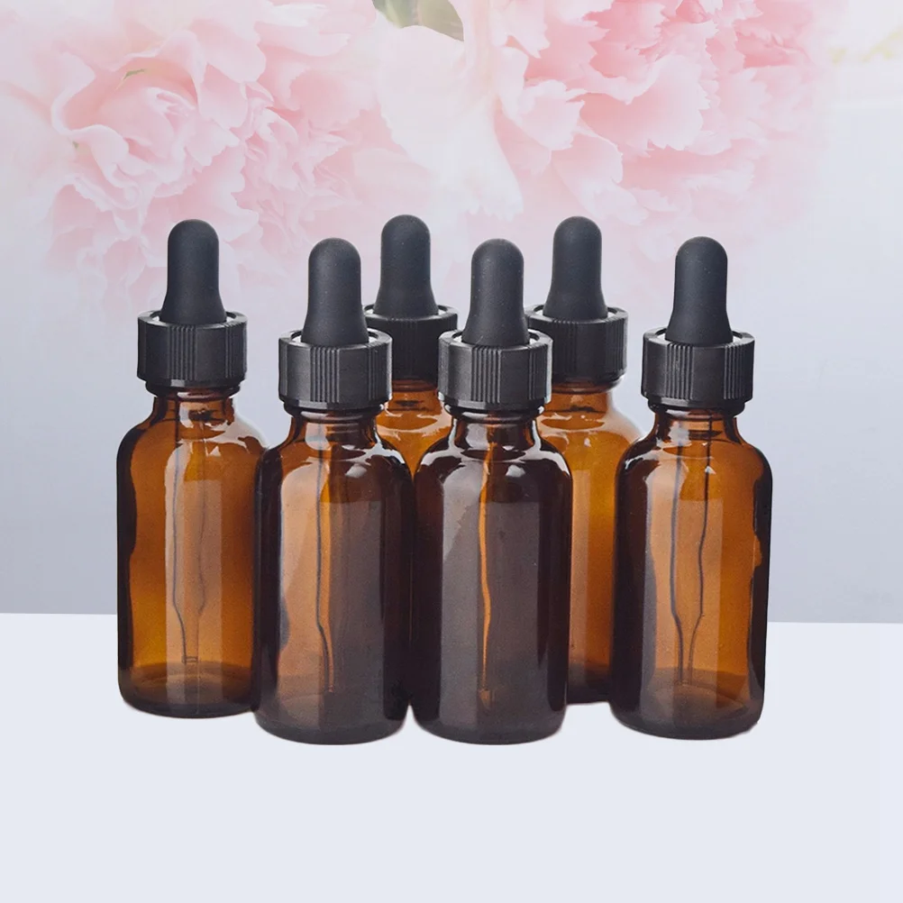 Paquet de 3 bouteilles en verre ambré rechargeables 30ml avec compte-gouttes bouteille d'huile essentielle vide bricolage parfum aromathérapie transporteur