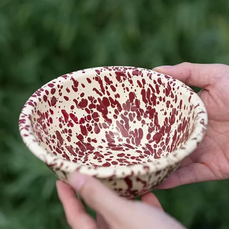 Porcelain Bowl Instagram Style, Ink Splash, Oatmeal, Fruit Salad Bowl, Internet Celebrity Breakfast Bowl, Rice Bowl Microwavable view 5