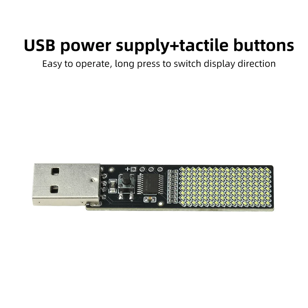 8X16 LED-Matrix-Display-Bildschirm mit dynamischen Flammeneffekten, Countdown-Timer, USB-betrieben für Geburtstags- und Feiertagsdekorationen – Detail 8