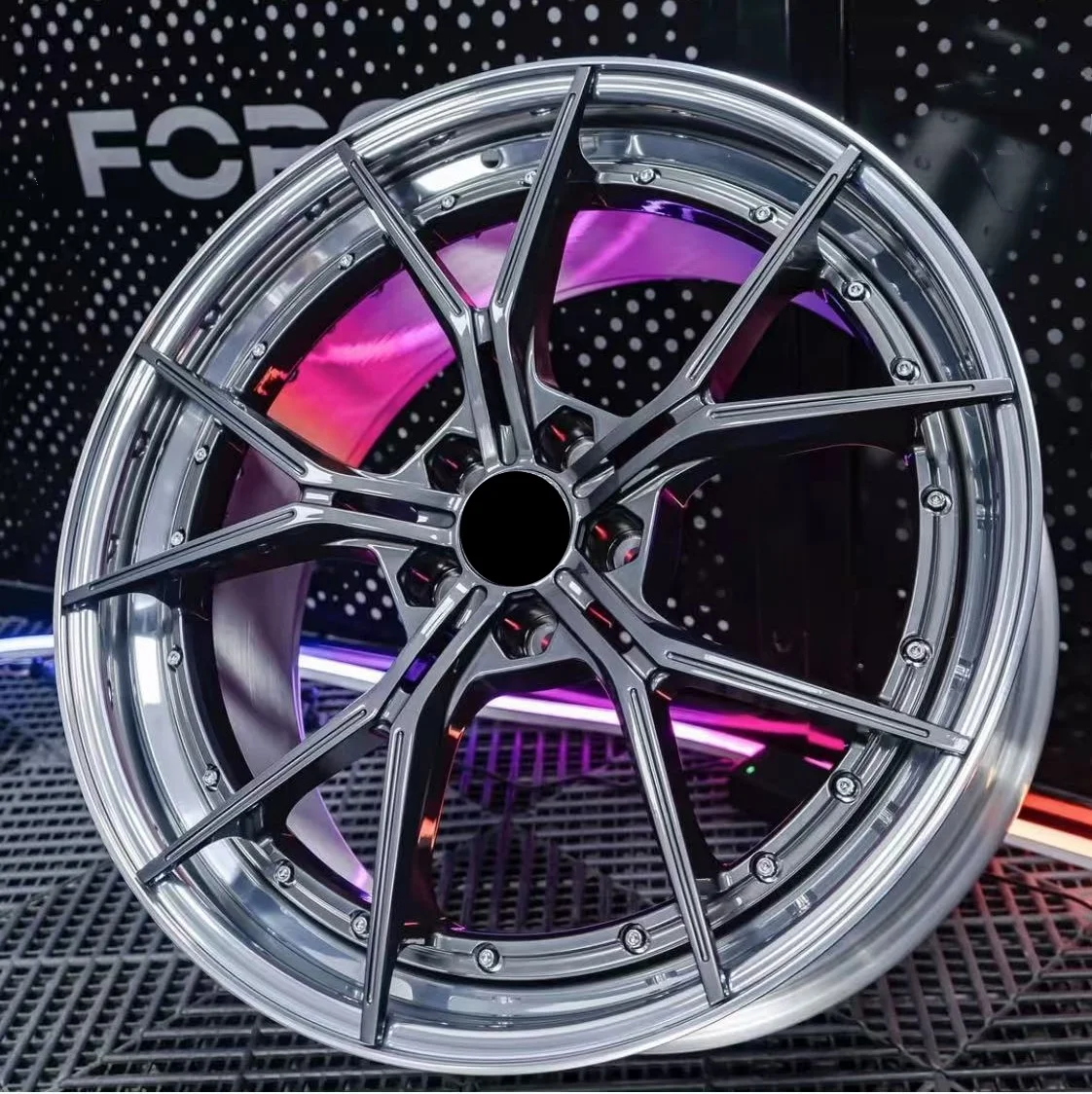 

Forged Luxury Sport Rims Polished Lip Gloss Black Face 5x114.3 5x130 5x120 18-22 Inch Car Wheel Rims for benz for bmw