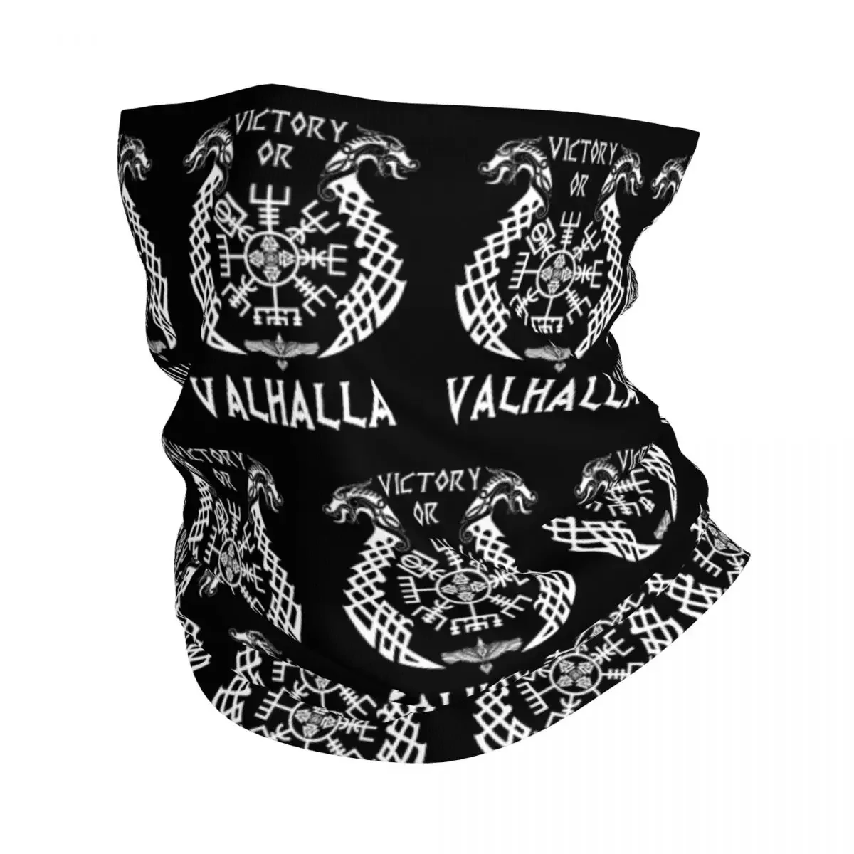 Victory Or Valhalla Viking Bandana Neck Cover Balaclavas Wrap Scarf Multifunctional Headwear Hiking for Men Adult Washable