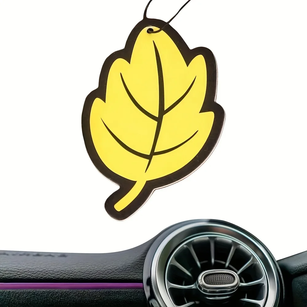 3-60pcs Car Air Freshener Natural scented tea paper Auto Hanging Vanilla perfume fragrance Leaf Shape car accessories interior - Image 4