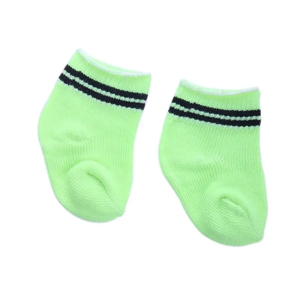 1 Paar Mädchen Geburtstagsgeschenk Spielzeug Babykleidung Spielhaus Sportstrumpf Passend für 18 Zoll/43 cm Puppenkleidung Minisocken