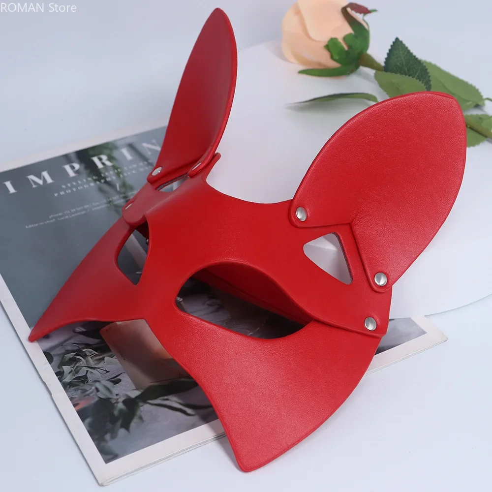 Preto máscara de couro do plutônio sexy adulto olhos raposa cosplay rosto feminino sexo trajes eróticos festa de halloween máscara cosplay brinquedos rosto