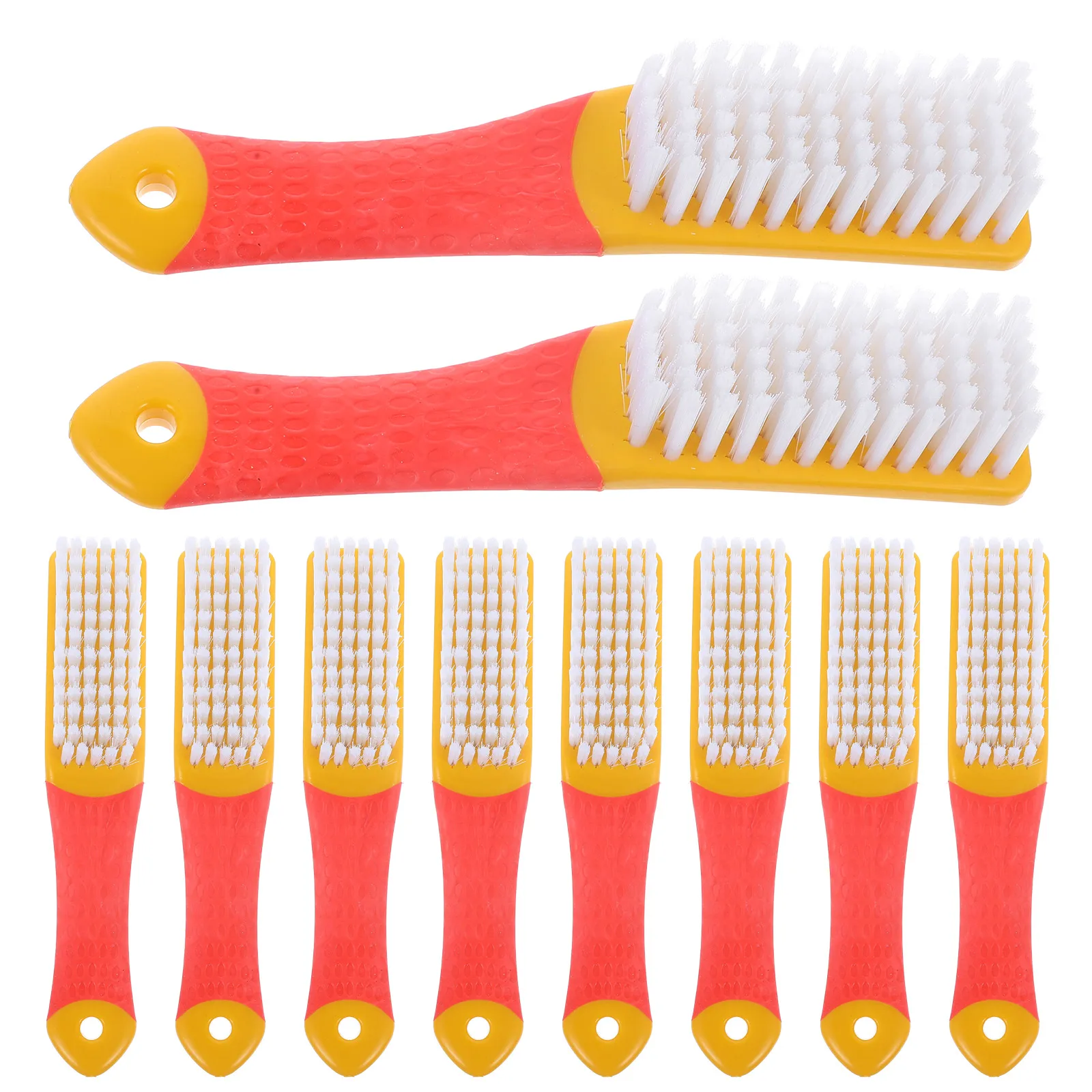 

10 Pcs Brush Laundry Scrub Scrub Brush Cleaning Long Hair Stain Brushes for Shoes Couch Seams Soles Home Household