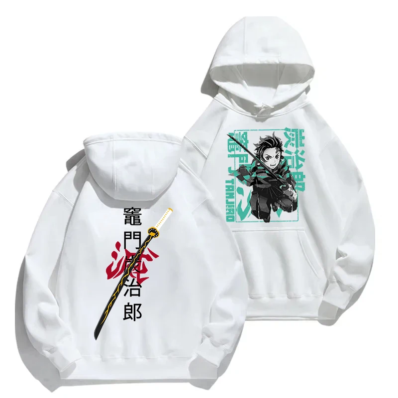 

New Fashion Anime Pullover Long Sleeve Sports Hoodie Women Kamado Tanjirou Sweatshirt Casual Tops